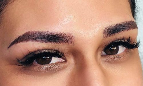 Microblading combined Shading